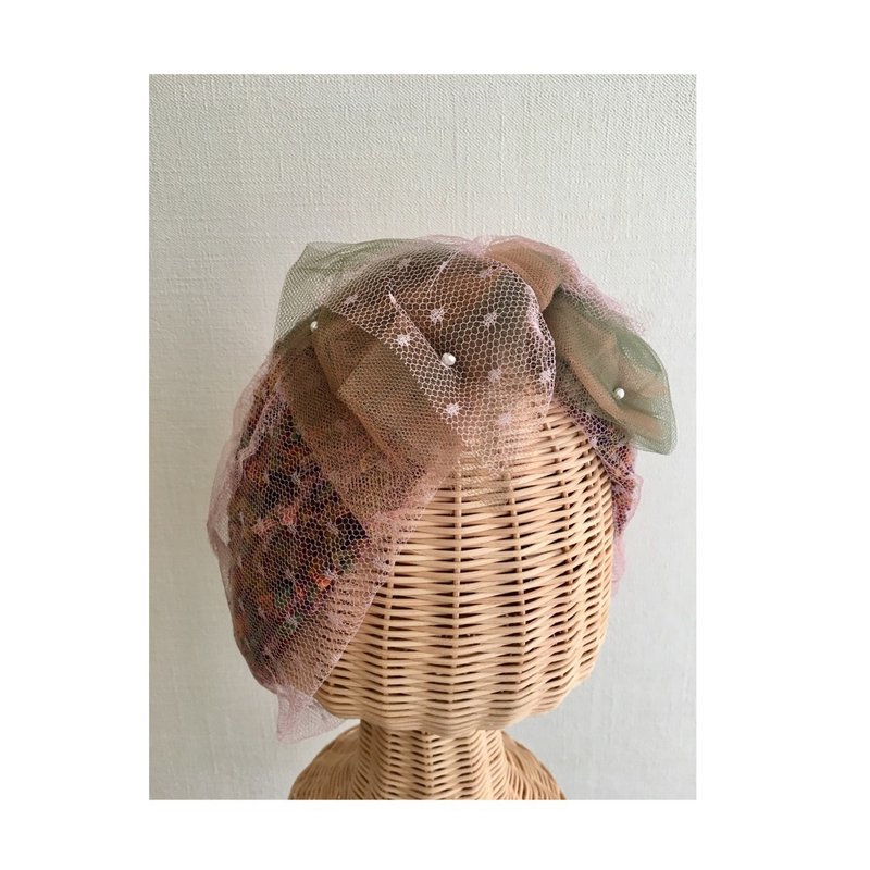 圓點/粉色 - 頭箍/髮帶/髮圈 - 尼龍 粉紅色