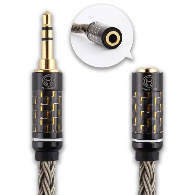 川木 單晶銅鍍銀3.5mm延長線 公對母【M188】3.5 手機電腦音響 - 科技小物 - 其他材質 