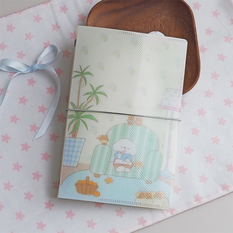 小狗巴士VOL.15 可愛小狗植物系列 A6per斜紋活頁殼/活頁內頁替芯 - 筆記本/手帳 - 紙 多色