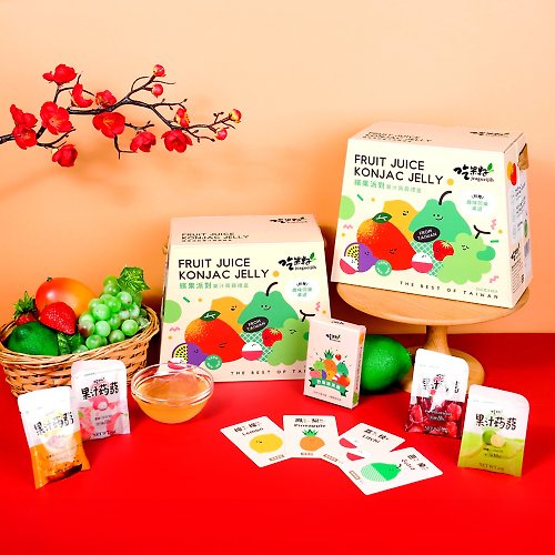 豐喜食品 吃果籽 塔吉特 【吃果籽】繽果派對果汁蒟蒻禮盒 (49入/盒)