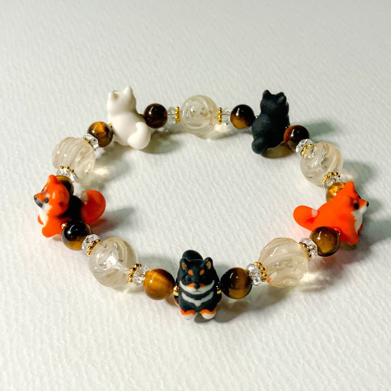 Made to order Shiba Inu 5 bracelets - Bracelets - Plastic Transparent