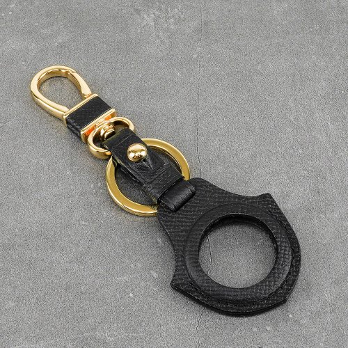 OMC AirTag 蘋果定位器 追蹤器 牛皮皮革全開孔保護套鑰匙圈(8色可選)