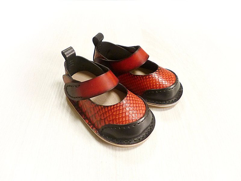 POPO│ Chun Yang Series │ │ handmade leather shoes - Kids' Shoes - Genuine Leather Red