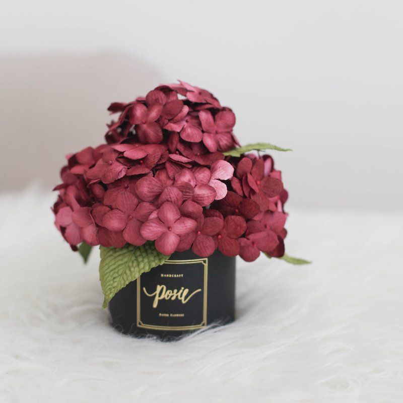 Red Wine Hydrangea - Girlfriend Collection Aromatic Small Gift Box - 香薰/精油/線香 - 紙 紅色