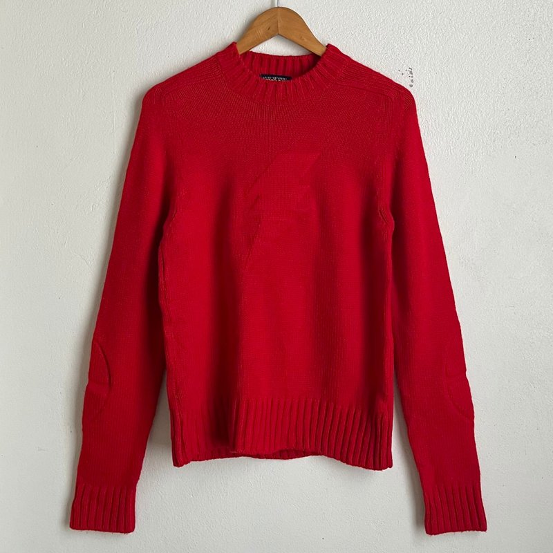 Wild & Lethal Trash by Walter Van Beirendonck Red Lightning Bolt Sweater - สเวตเตอร์ผู้หญิง - ขนแกะ สีแดง