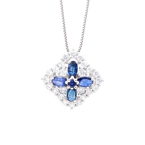 正佳珠寶 Gemsrich Jewelry 【正佳珠寶】藍寶石 靛青藍 1.3克拉 橢圓吊墜 藍寶石吊墜