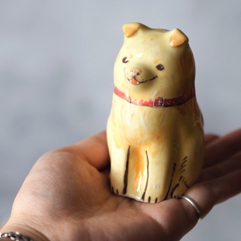 Custom pet portrait- your pet on porcelain jar ,  dog, cat - Custom Pillows & Accessories - Porcelain Multicolor