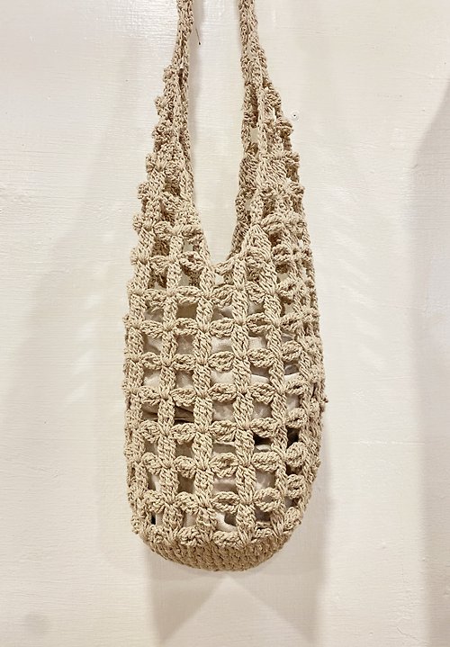 好日。手作 【好日手作】Handmade。夏日手工韓國棉線編織側背包韓系禮物