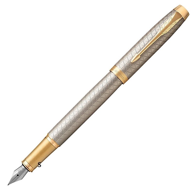 PARKER 新經典豪華系列 鋼筆 細格紋香檳金夾 - 鋼筆 - 其他金屬 金色