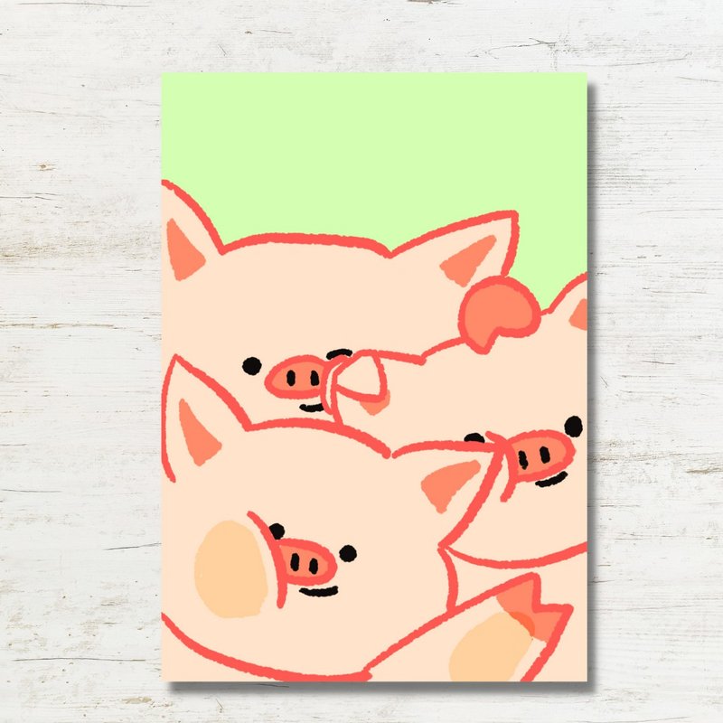 Three little pigs postcard postcard - Cards & Postcards - Paper 