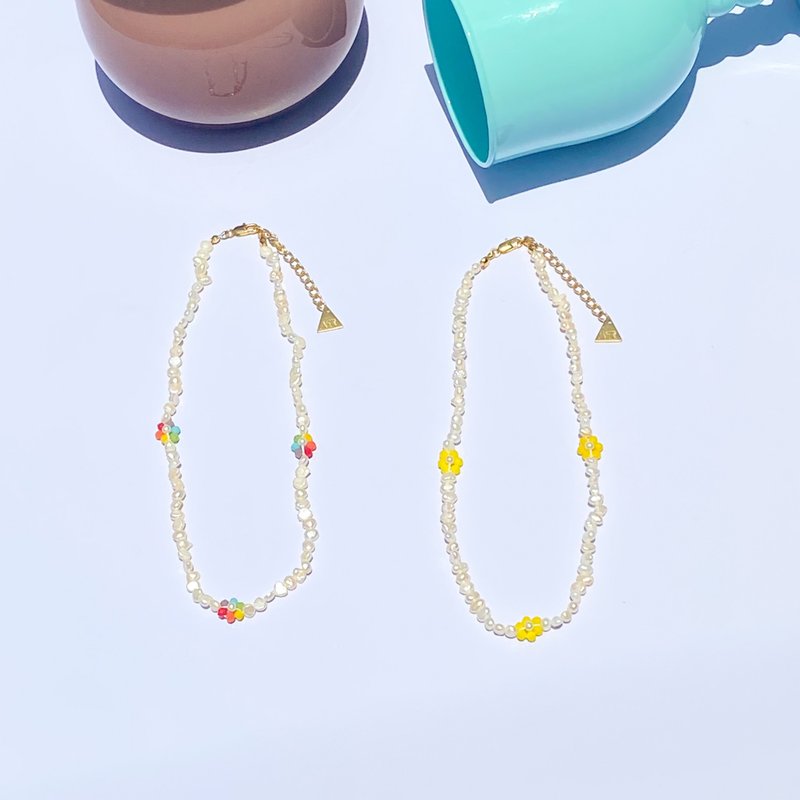 Necklace Pearl w/calle - 項鍊 - 珍珠 多色