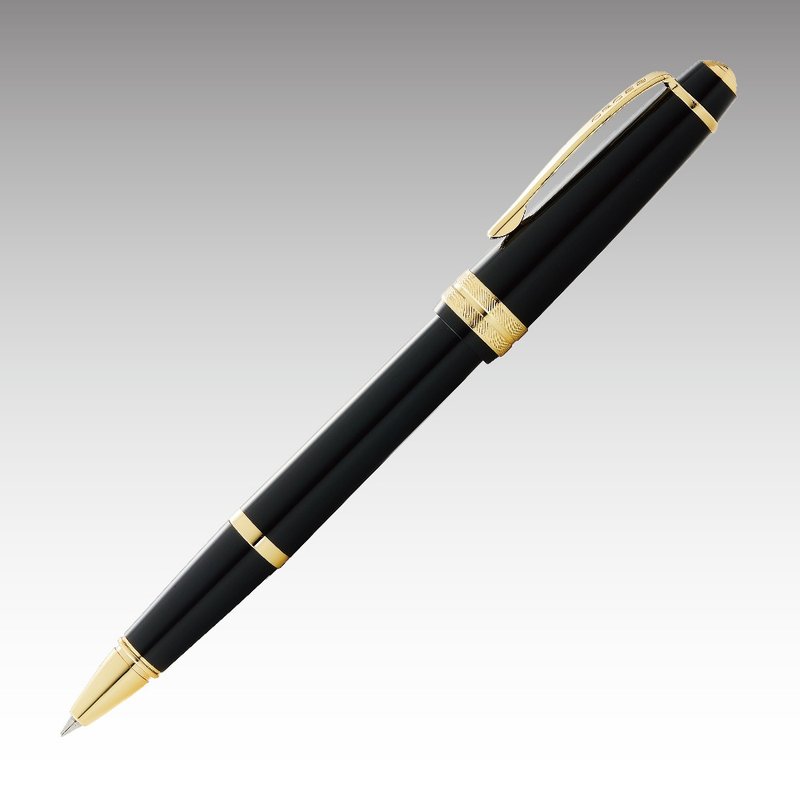 CROSS Bailey Light Bailey Light Series Gold Clip Bright Black Ball Pen (Original Genuine) - ไส้ปากกาโรลเลอร์บอล - เรซิน สีดำ