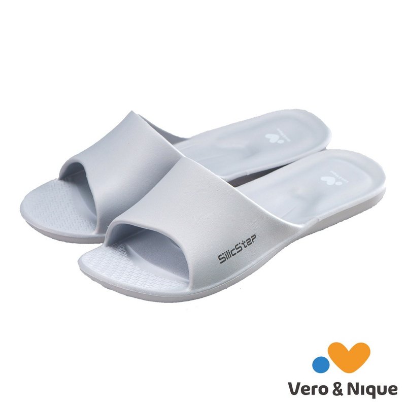 [Veronica] SilicStep Silicone Plastic Reduction Simple Indoor Slippers-Beige - Slippers - Plastic Pink