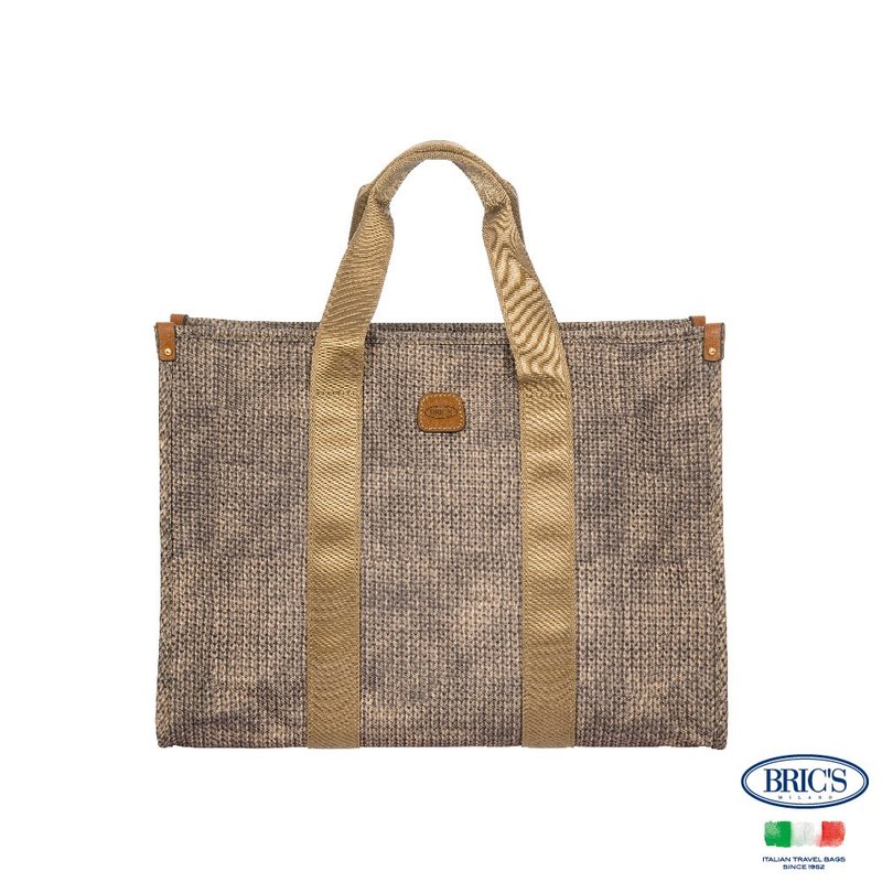 【BRIC' S】X-Bag M尺寸 歌劇院托特包-混羊毛堅果 - 手提包/手提袋 - 其他材質 多色