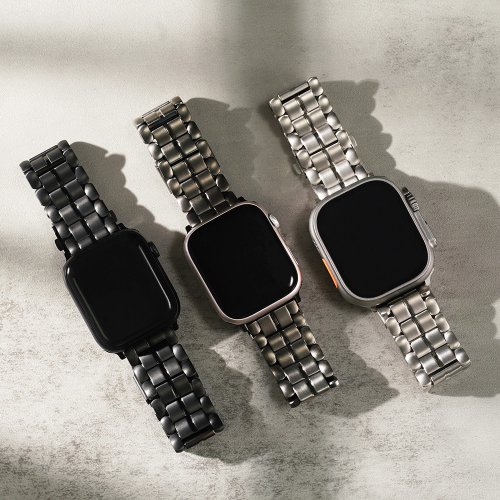 W.WEAR 時間穿搭 父親節 Apple watch - 拋光鈦金屬 蘋果錶帶