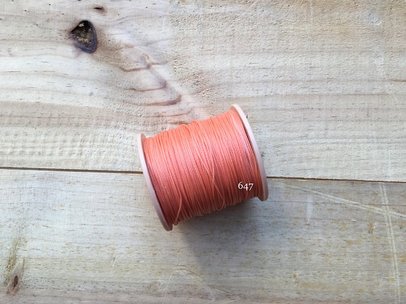 South American system hand sewn wax line [# 647 pink orange] 0.65mm 30 meters 48 color selection wax line hand stitch round wax line leather tool handmade leather leather accessories leather DIY leatherism - Knitting, Embroidery, Felted Wool & Sewing - Cotton & Hemp Orange