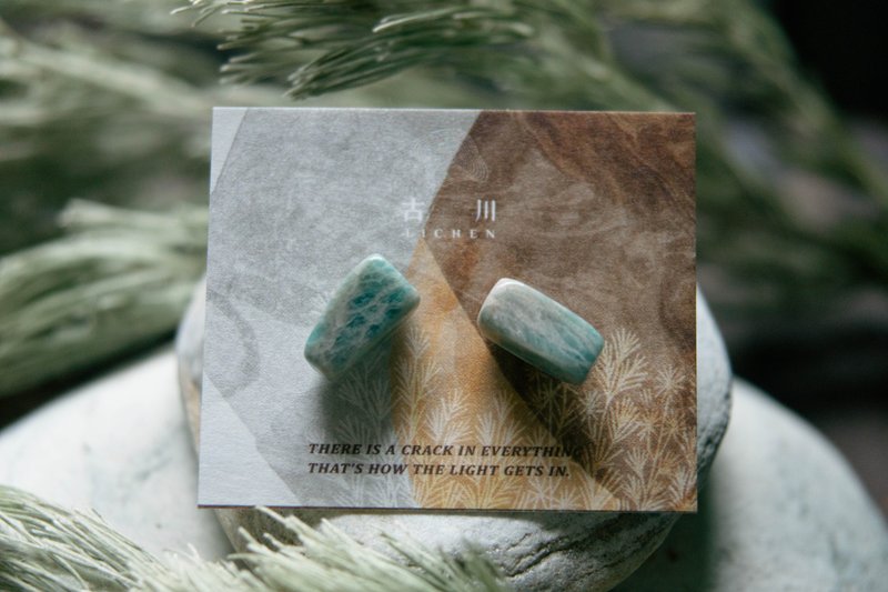 CRACK | 礦物系耳環 |  EARRINGS - 耳環/耳夾/耳骨夾 - 玉石 藍色