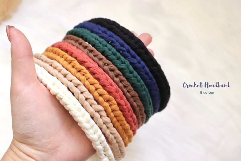 Solid color braided handmade headband - ที่คาดผม - วัสดุอื่นๆ 