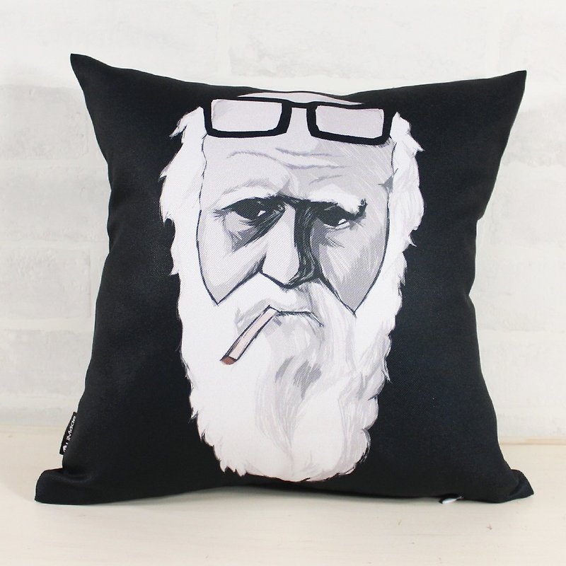 Cigarette Darwin-Throw Pillows Home Furnishing Decoration Gift - Pillows & Cushions - Polyester Black