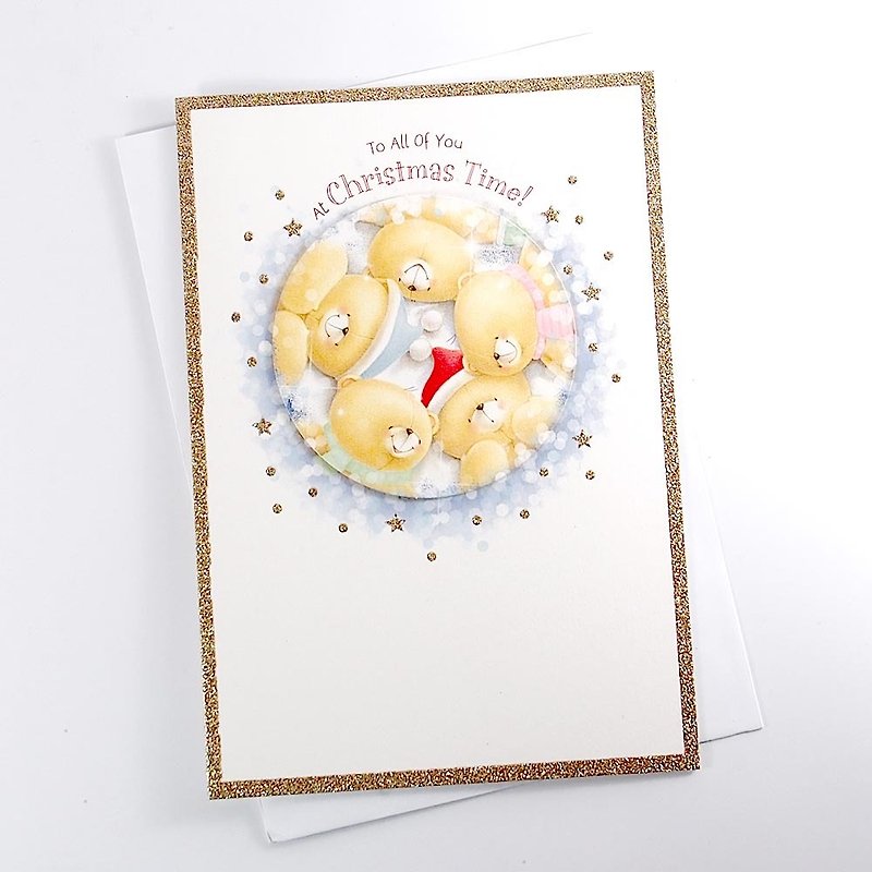 Bearmark Christmas Card【Hallmark-ForeverFriends Christmas Series】 - Cards & Postcards - Paper Multicolor