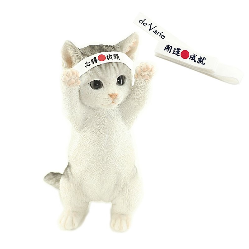 デバリエ ca73【正規品】猫の置物 サバトラ レジン製 ギフト かわいい 誕生日プレゼント - 置物 - レジン ホワイト