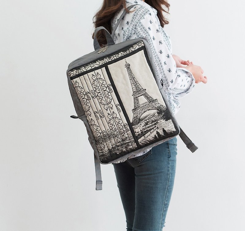 handmade womens backpack laptop bags - Backpacks - Other Materials Multicolor