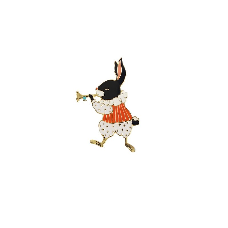 Ode to Joy / Horn Rabbit No. 2 / Brooch / Badge - Brooches - Other Metals 