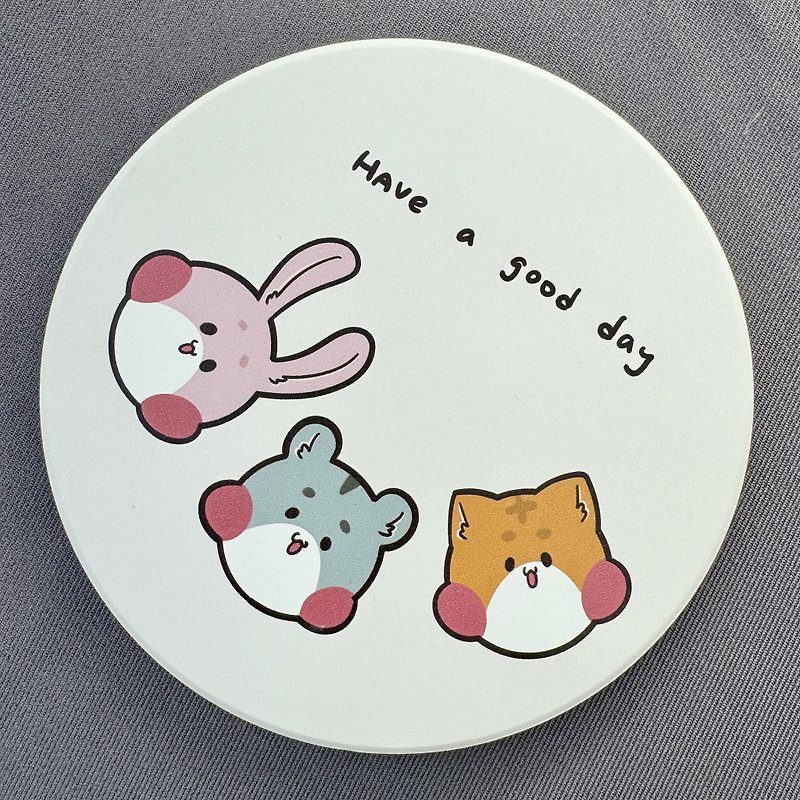 have a good day | illustration ceramic coaster - Coasters - Other Materials 