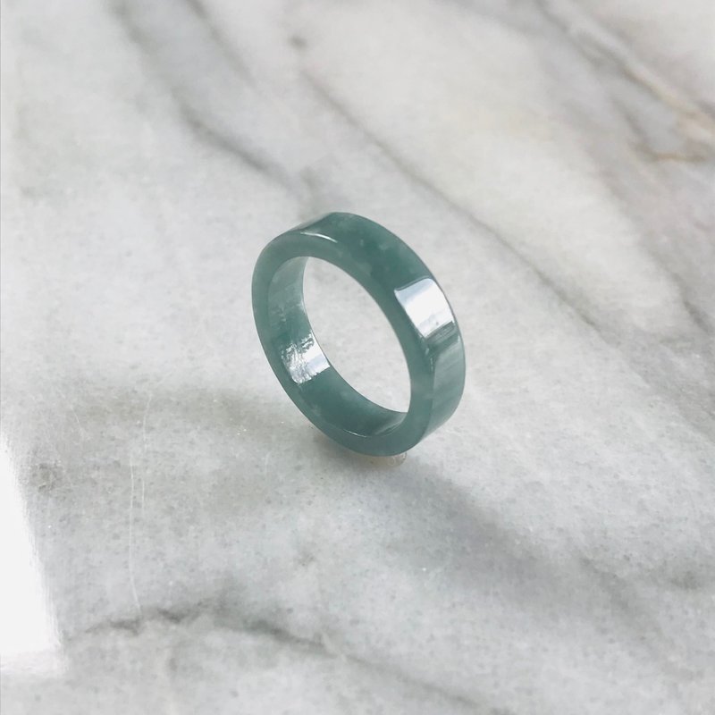 翡翠戒指 天然石 瓜地馬拉產 13號 指環 R300-0150 - 戒指 - 玉石 藍色