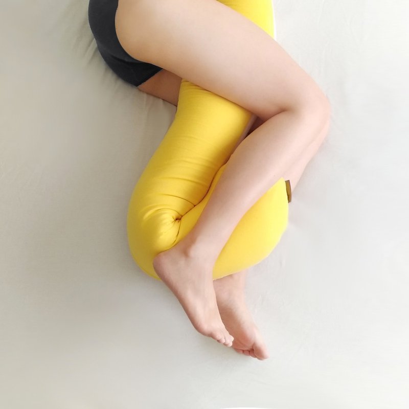 微粒型孕婦枕-香蕉黃  |  長枕.舒壓.助眠.乾爽.輕量 - 枕頭/抱枕 - 棉．麻 黃色