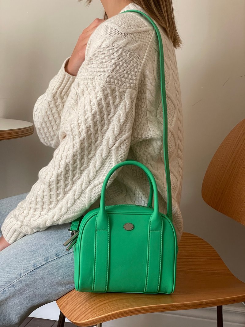 韓國 The Ally | MIA BAG | 綠色 | 牛皮手袋 斜背包 - 側背包/斜背包 - 真皮 綠色