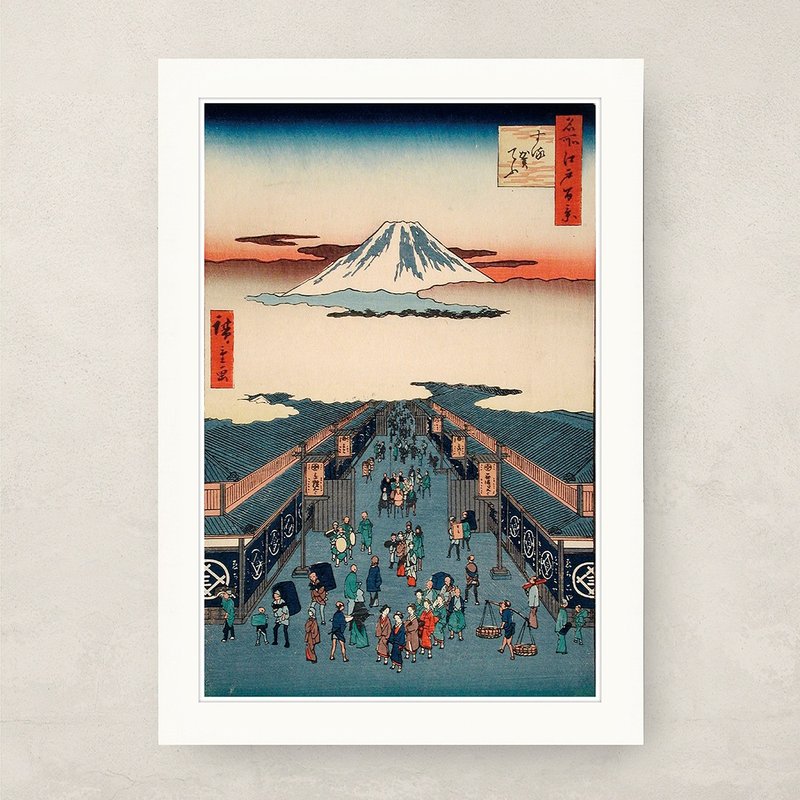 【 藝術畫卡 】歌川廣重・駿賀町 | B4畫卡 - 海報/掛畫/掛布 - 紙 卡其色