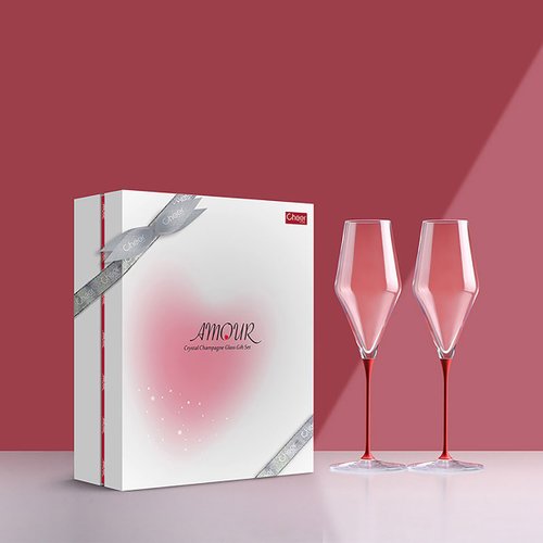 Cheers Customized Italian Crystal Champagne Glasses Gift Box Set of Pairs -  Shop rsingboutiqueco Bar Glasses & Drinkware - Pinkoi