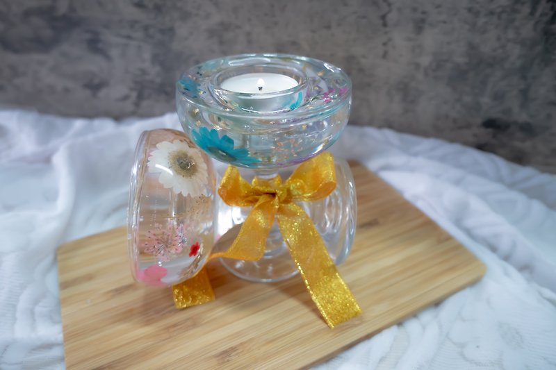 Valentine's Day Limited | Dried Flower Wine Cup Candle Holder | Discount for Two - Pottery & Glasswork - Glass 
