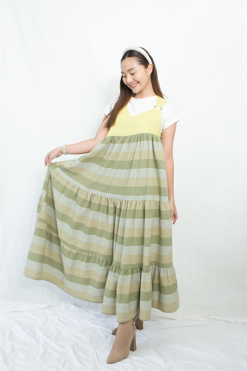 Maxy Dress, hand-woven cotton, natural color - One Piece Dresses - Cotton & Hemp Green