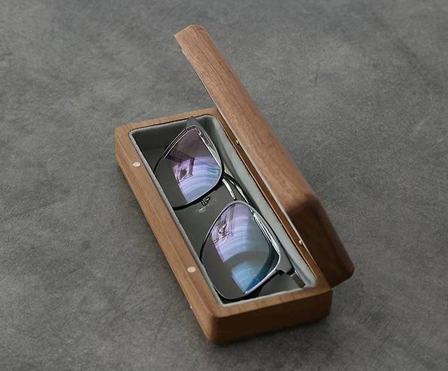 ウォールナット製メガネケース防塵収納 - ショップ mzdesign 眼鏡