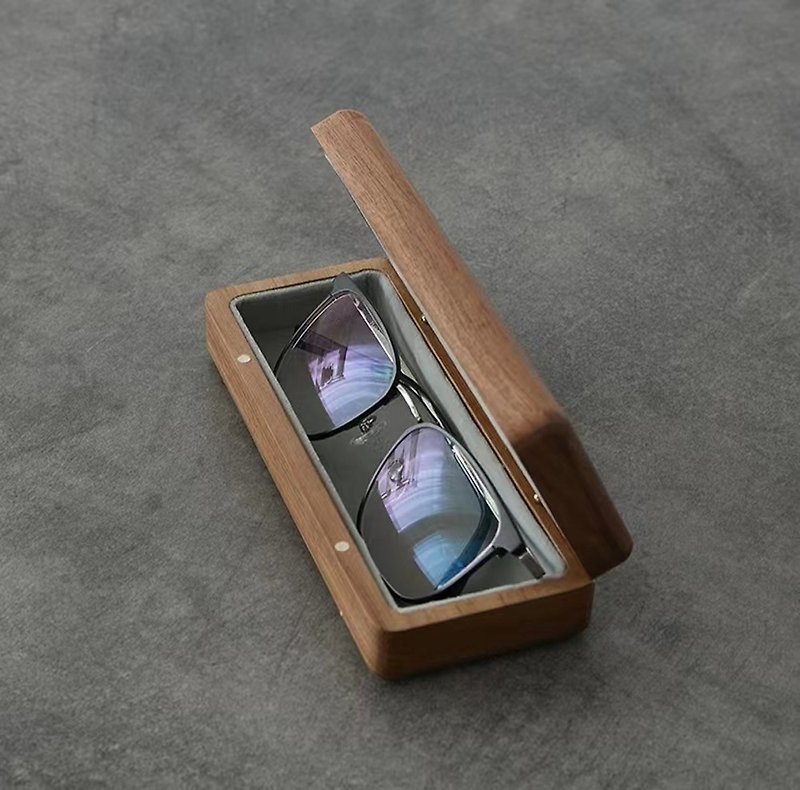 glasses box/ glasses case/ walnut, beech/glasses storage box - Eyeglass Cases & Cleaning Cloths - Wood 