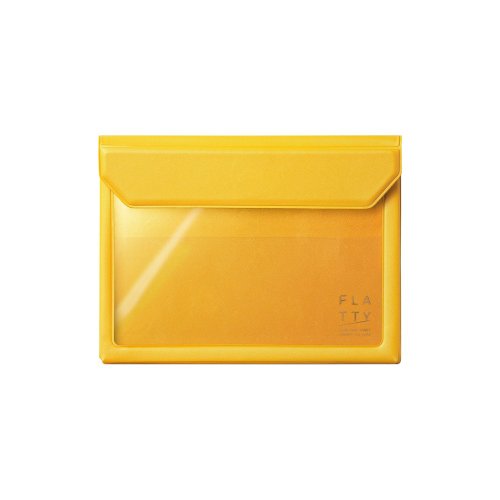 King Jim 臺灣總代理 【KING JIM】FLATTY多用途收納袋 黃色A6