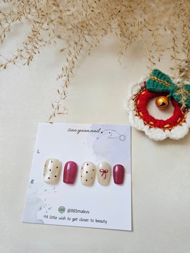 手工穿戴甲 /  莓果圓舞曲  / 圖甲型為短梯 - 其他 - 塑膠 金色