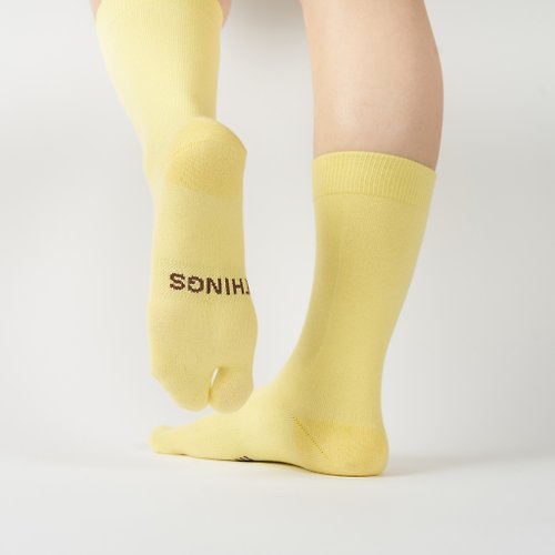 NEUE THINGS | 澄 清 向 物 | Tabi socks匹馬棉兩趾襪素色系列-荷蘭醬(鵝黃)