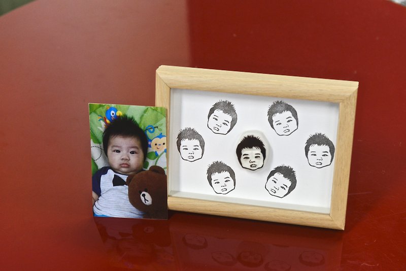 Tailor made hand carved rubber stamp (Baby／Child) - ตราปั๊ม/สแตมป์/หมึก - ยาง 