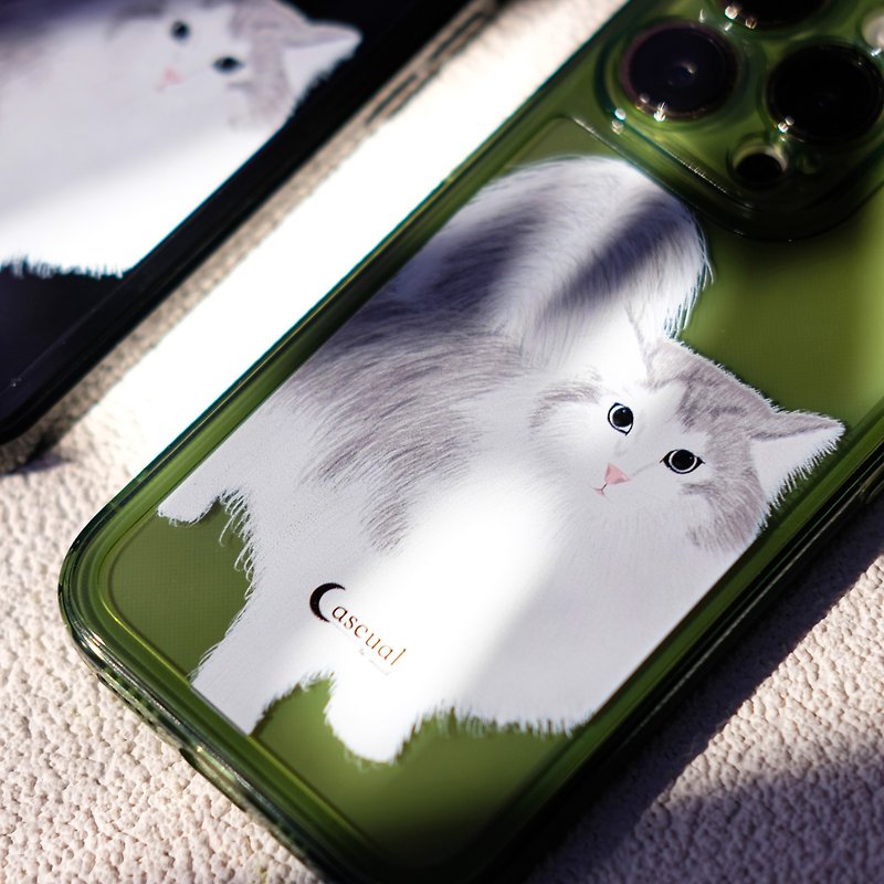 挪威森林貓手機殼 - 手機殼/手機套 - 塑膠 綠色