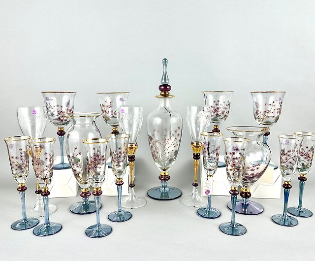 Unique Barware Set Of Vintage Wine Champagne Glasses Vases & Decanter by  Nagel - Shop HappyDuckVintage Bar Glasses & Drinkware - Pinkoi