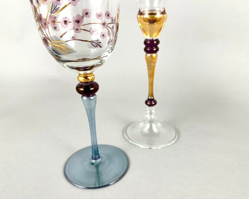 Unique Barware Set Of Vintage Wine Champagne Glasses Vases & Decanter by  Nagel - Shop HappyDuckVintage Bar Glasses & Drinkware - Pinkoi