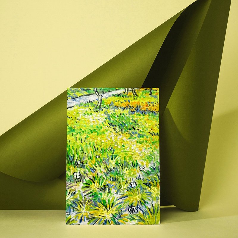 [Experience] Taichung Oil Painting Experience Course/Van Gogh-Long Grass and Butterflies/Taichung Art Studio/Famous Paintings - Illustration, Painting & Calligraphy - Cotton & Hemp 