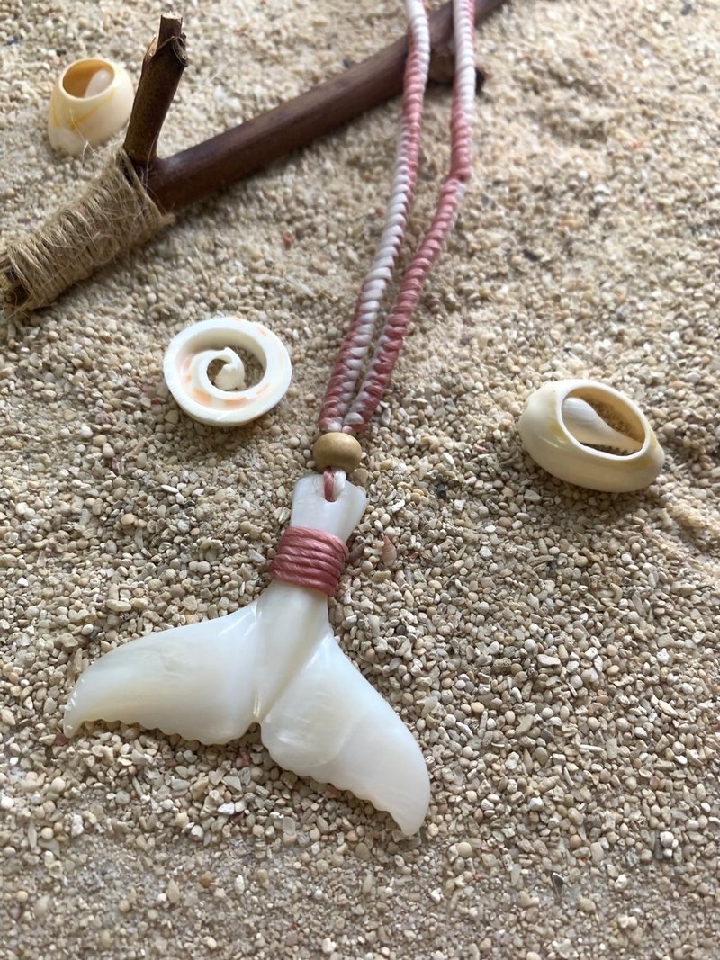 Shell Whale Tail Necklace│Sea y'all Guardian Whale Falling Necklace, a symbol of eternal guardianship - สร้อยคอ - วัสดุอื่นๆ 