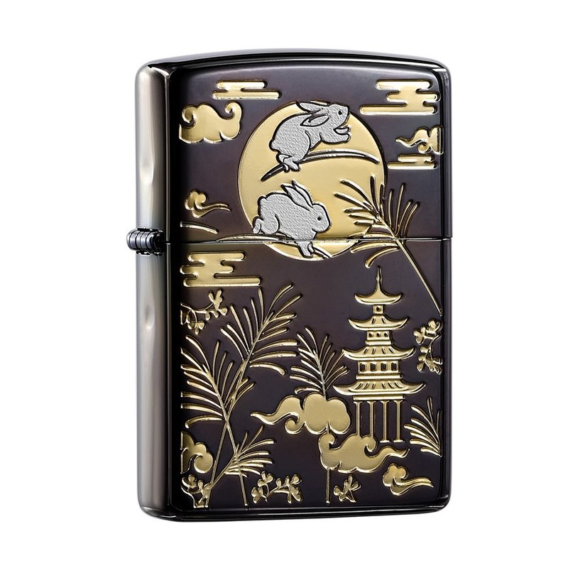 【ZIPPO官方旗艦店】玉兔瓊樓(亞洲限量款)防風打火機 - 其他 - 銅/黃銅 黑色