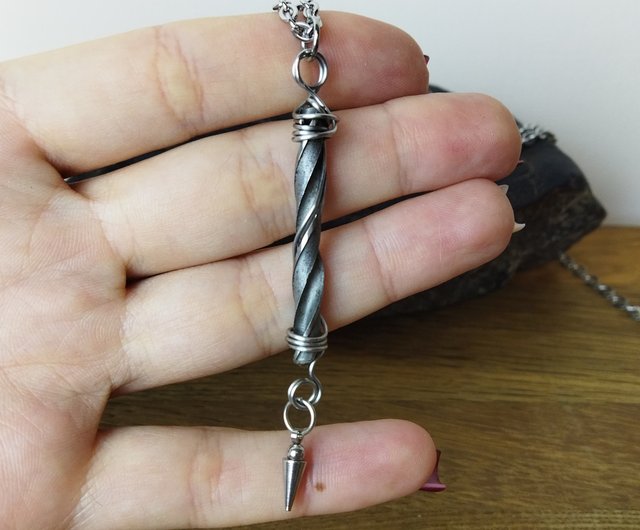 Men's Sterling Silver Spiral Necklace