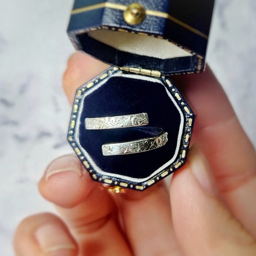Tamasii Jewellery 人手批花 唐草裡的星星 純銀開口戒指
