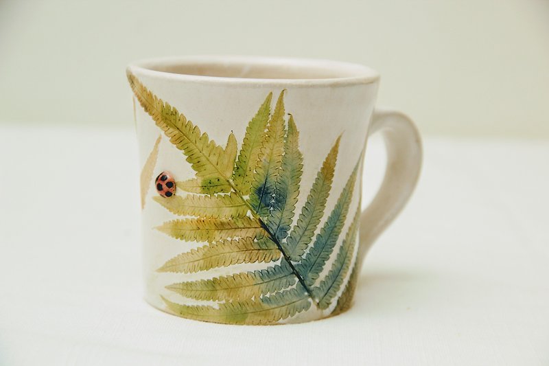 Small fern cup - Cups - Pottery White